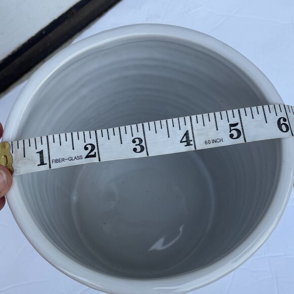 Ceramic Jar Banded Pressed Dotted Urban Trends Design 50216 - Picture 2 of 6